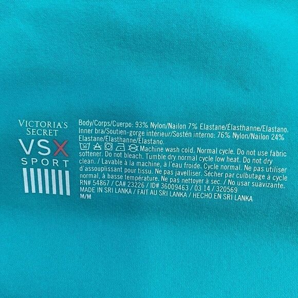 Victoria’s Secret green tank top with built in bra size M - Picture 8 of 8